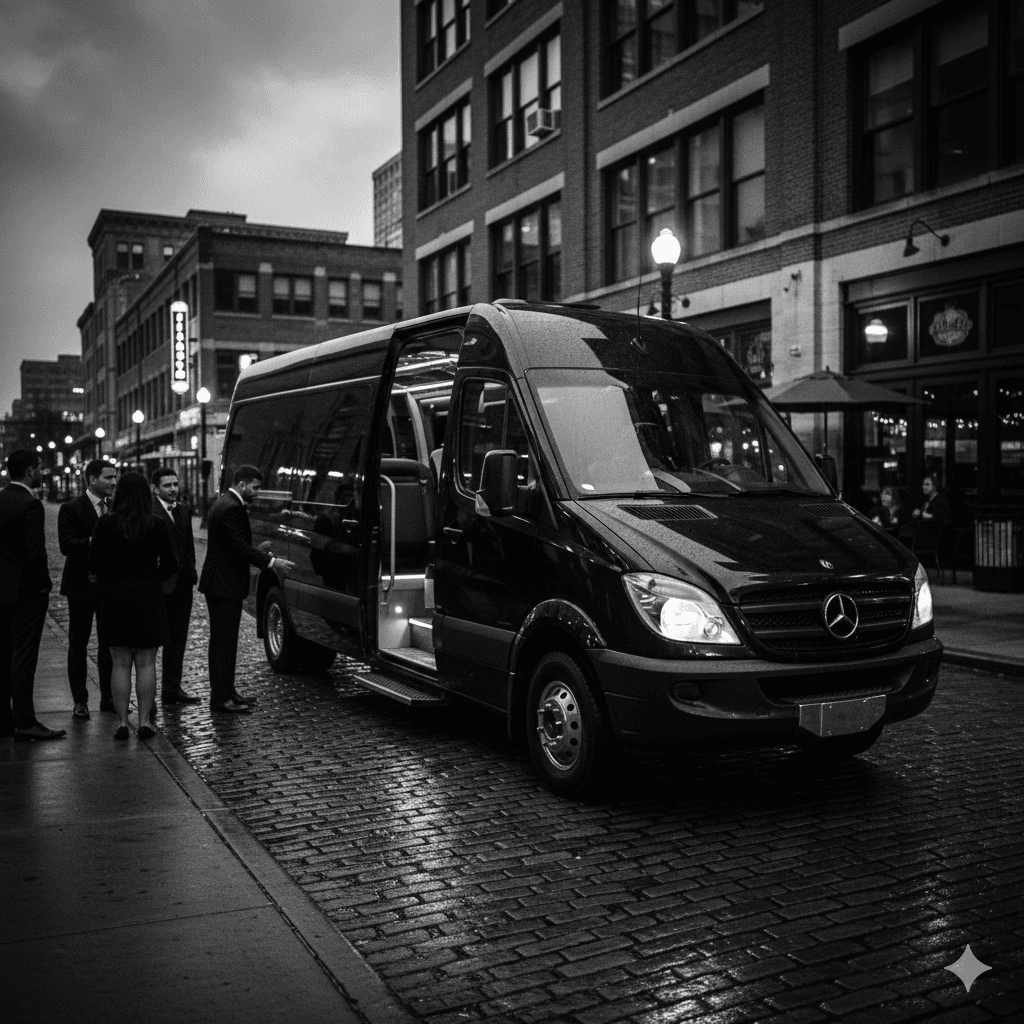 Premium Party Bus Service in Chicago with LED Lights, Sound System